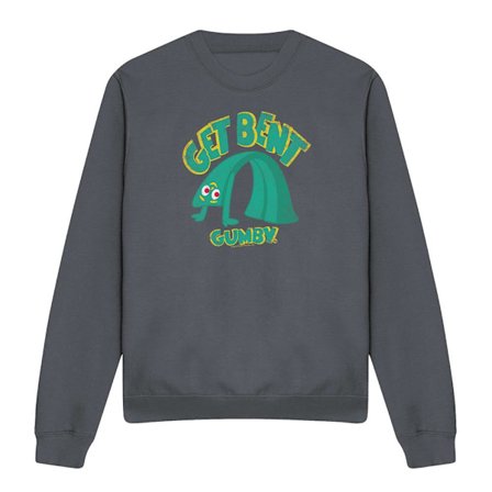 Gumby Unisex Vuxen Get Bent Sweatshirt M Kolgrå