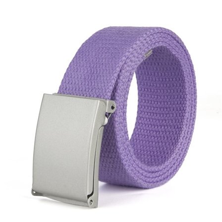 Skärp i ljus lila canvas tyg bälte unisex justerbar längd