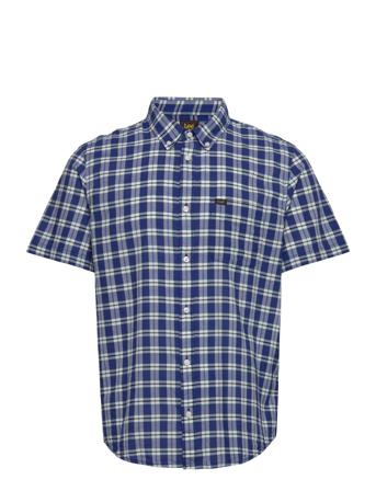 Lee Button Down Ss Kortermet Skjorte Blå Lee Jeans*Betinget Tilbud