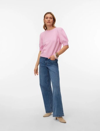 Vero Moda Vmdoffy 2/4 O-Neck Pullover Ga Noos - Pink - XL