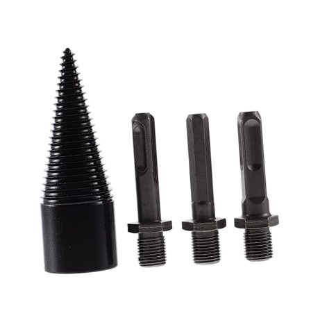 Vedkløyverbor 1 Sett Ved Drill Bit 3 Håndtak Ultra Høy Hardhet Karbonstål Drill Bits