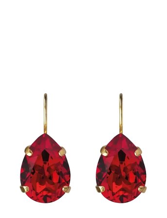 Caroline Svedbom Mini Drop Clasp Earrings Gold - Red - ONE SIZE