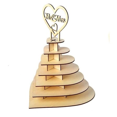 Hjerte Display Stativ Midtpunkt Perfekt til Fester, Bryllupper & Slik KLB