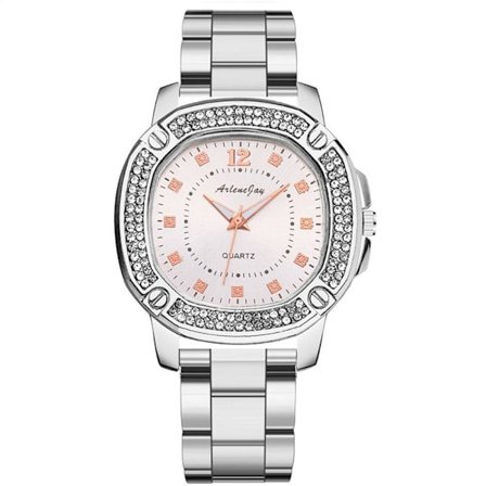 Damklocka rostfritt stål med "diamanter"