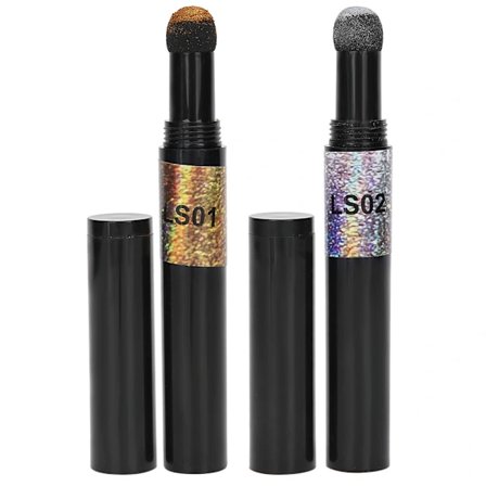 /EA/2 stk. Nail Art Air Cushion Powder Penn Nail Glitter Mirror Powder Manikyrverktøy