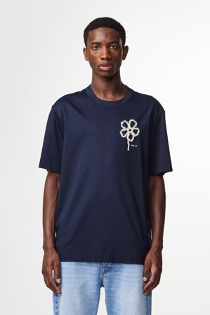NN07 Pedro Tee male Blue Organic Cotton
