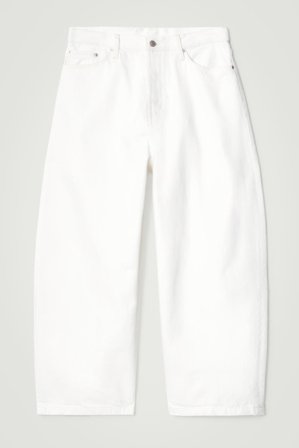 COS Men's Cask Barrel-Leg Jeans in White