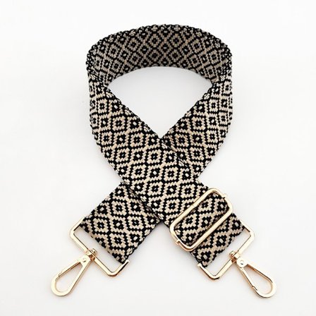 1 stk. Sort Justerbar Taske Rem, Bred Skulderrem, Håndtaske Hånd