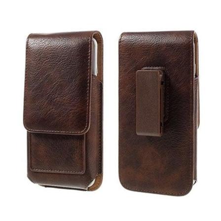 Universell Smartphone och Kort Läderfodral, Storlek: 15 x 8 x 1.8cm - Brun Brun