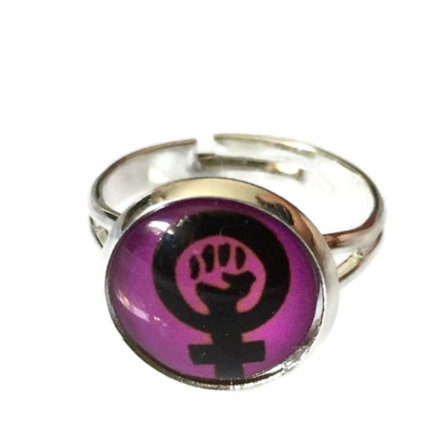 Ring - Female Symbol - Venus - Purple/Black