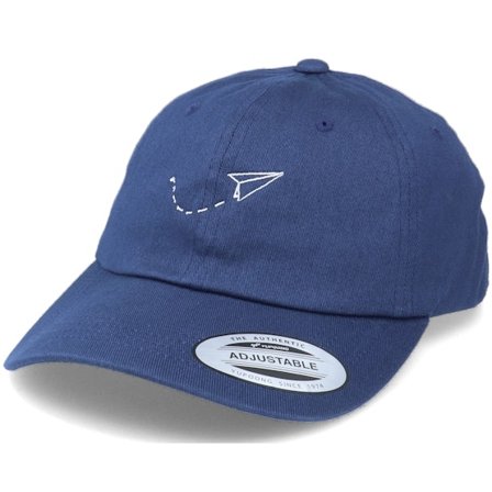 Abducted - Blue - unconstructed - Cap - Tiny Paper Plane Navy Dad Cap - Hatstore