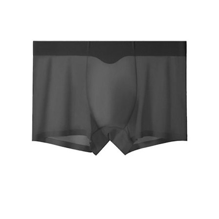 Herre Usynlige Underbukser Is Silke Boxer Briefs Sexede Gennemsigtige Trusser