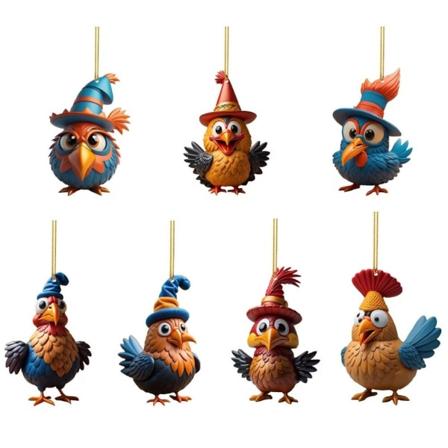 7 STK Xmas Tyrkiet Pendant Xmas Hængende Ornament 1 1 1