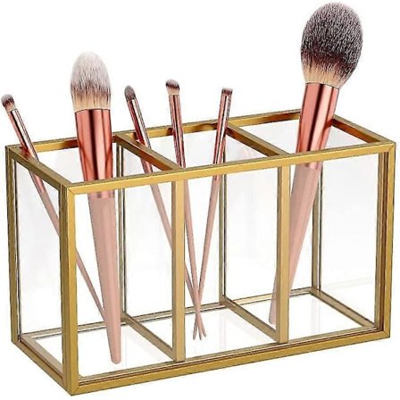 Guld Makeup Børsteholder GQT