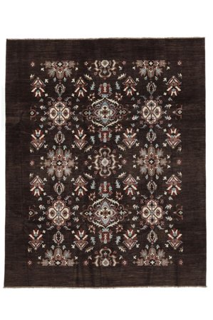 Oriental Kazak Fine Rug 243X300 Black/Brown Wool, Afghanistan