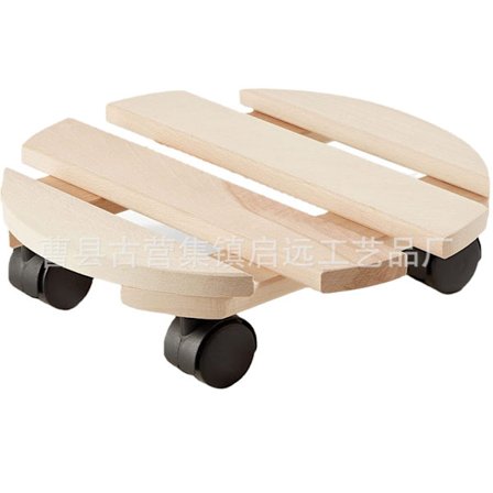 Maalaismainen kukkaruukun rulla-alusta sisätiloihin I Liukumaton massiivipuinen ruukkupyörä