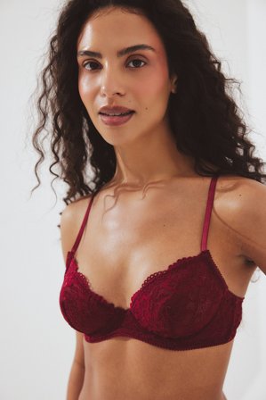 NA-KD Bügel-BH aus Spitze - BHs - Rot - EU 70C