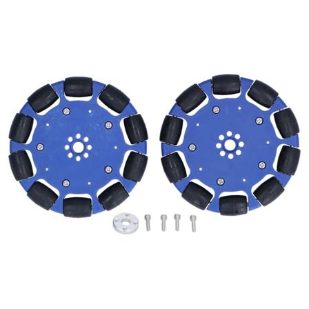 100 mm:n monisuuntainen pyörä, neopreeninen vetopyörä, monisuuntaiset pyörät, älykkään robottiauton osat, 8 mm:n reikä