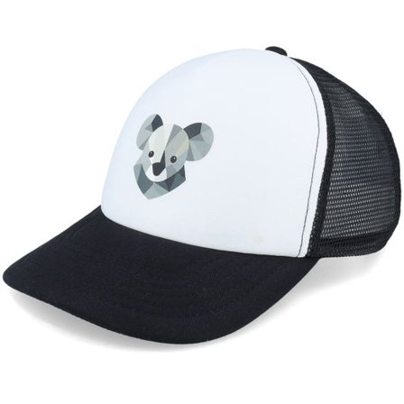 Kiddo Cap - Svart trucker Keps - Kids Geometry Koala Black/White Foam Trucker @ Hatstore