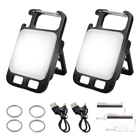 2 stk Super Bright Nøglering Lys Oplukker LED Lommelygte lommelygte Mini lomme