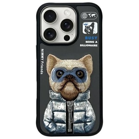 Nimmy Cool&Cute 2.0 hundeveske for iPhone 16 Pro - svart
