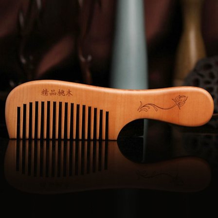 2 stk Peach Wood Comb Fine Tooth Comb 2 2
