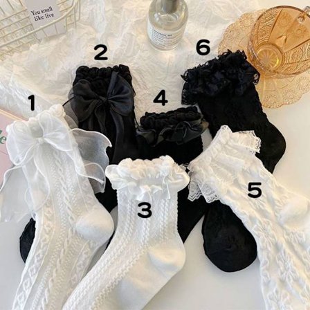 Valkoiset pitsisukat Lolita Socks 2 2