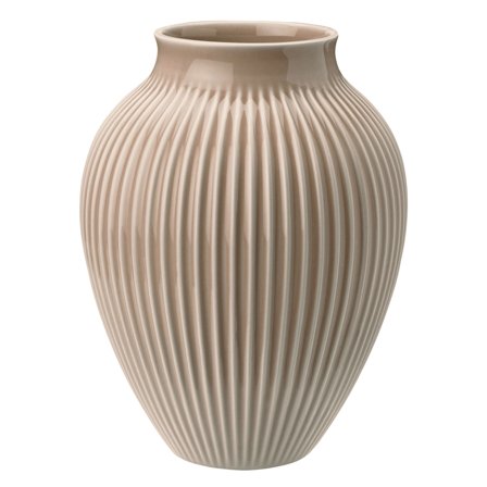 Knabstrup Ripple Mat Vase 27 cm, lys rosa