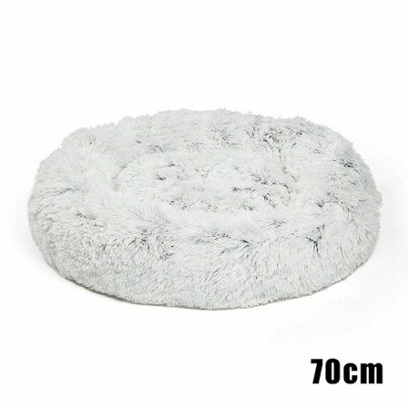Shag Fuskpäls Donut Cuddler Bed Warm Plush Dog Valp Mat Pet Bed