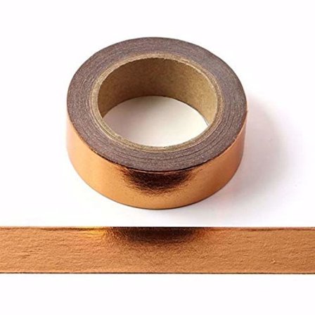 Solid Folie Washi Tape Dekorativ Selvklæbende Maskeringstape 15mm x 10 Meter