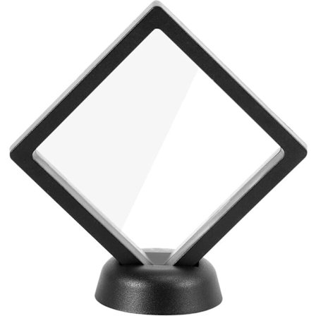 3D-album, flytende rammeholder, myntboks, utstilling, utstillingsvindu, 9x9cm (med base)