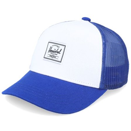 Herschel - Blå trucker Keps - Kids Whaler Cotton Mesh Sodalite Blue/White A-Frame Trucker @ Hatstore