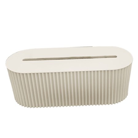 Kabelstyringsboks Innovativ Enkel Skrivebordsstrømsdeksel Ledningsholder Stikkontakt Ledningsopbevaringsboks Hvid