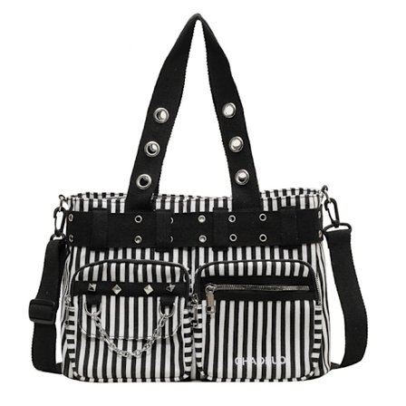 Steampunk Goth Messenger Bag, Fashion Punk Gothic Axelväska