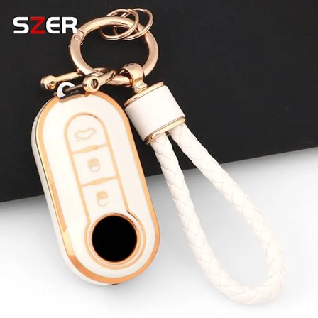 Fashion TPU Bil Nøgle Etui Cover Shell Til Fiat 500 Ducato Panda 500L Punto Lancia Musa Til Citroen Bil Nøglering Luksus Nøglering