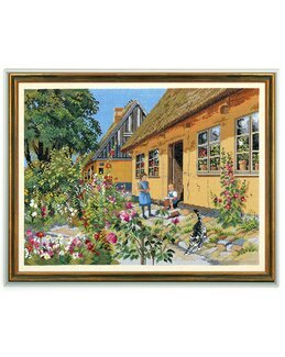 Broderipakke Bilde Gårdsplassen Lin - Rosenstand