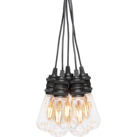 Konstsmide - Ljusslinga ute 2365-800 E27 10 LED utbytbar Svart