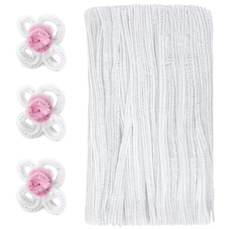 100 kpl Piippurasseja, Jouluväriset Piippurassit askarteluun, Chenille-varsisetti, Ison erän piippurassit luoviin koristeisiin, DIY-materiaalit 