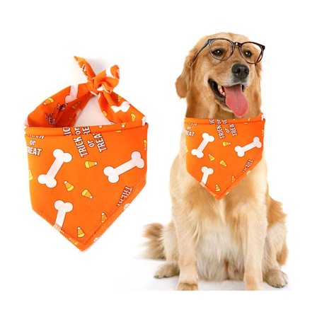 Halloween Hund Snusnäsduker Dyr Halsbånd Bandana Dyr Halsduk Halsduk Vaskbare Hund Hakklapper for Hund og Katt