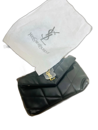 Svart quiltad axelväska från YSL