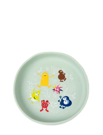 Babblarna Babblarna- Silikontallrik, I Naturen - Green - 17X17X3CM