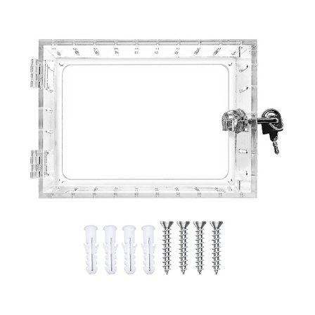 Universal Termostat Låseboks Med Nøgle, Klar Termostatbeskytter Til Termostat På Væggen. 5 Tommer Hx4.72