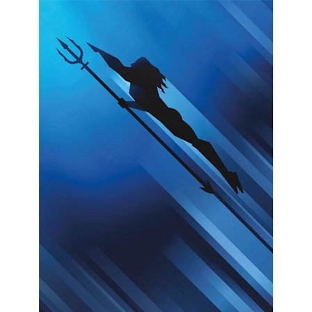 Aquaman And The Lost Kingdom Rising Canvas Print 40cm x 30cm Blå