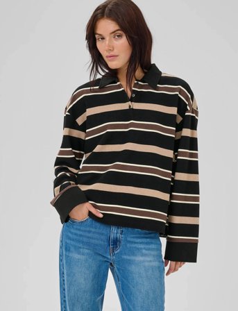 My Essential Wardrobe Salinamw Polo Blouse - Black - L