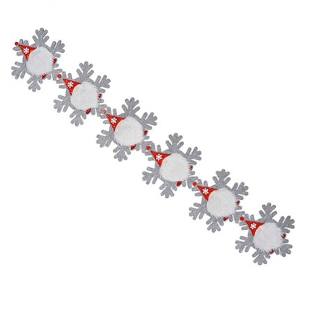 Jultecknad gammal man snöflinga bordsduk ansiktslös vitt skägg skogsman placemat dekoration grå