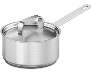 Austin and Barbeque AABQ Classic - 16X8cm saucepan - Kastrull med lock i rostfritt stål, 1,5 liter