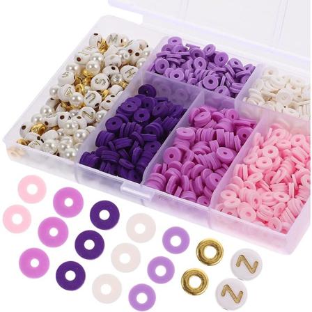 Lerperler til armbåndsfremstilling, lerperler til armbåndsfremstilling, gør-det-selv-armbånd