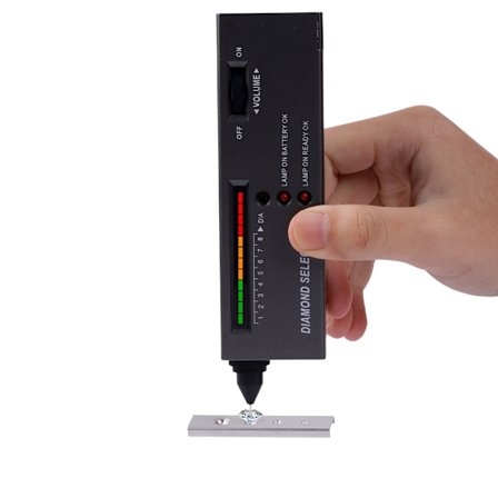 Diamant test pen, professionel diamantdetektor med 60x mini LED lup, diamant test pen til