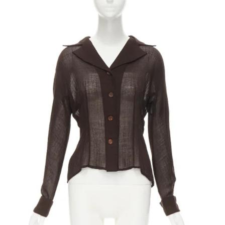 Gucci Vintage, Pre-owned Wool tops Bruin, Dames, Maat:M,wol
