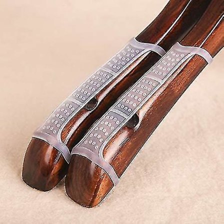 100 stk. klare sklisikre gummigrep for kleshengere, kleshengerstrips -t